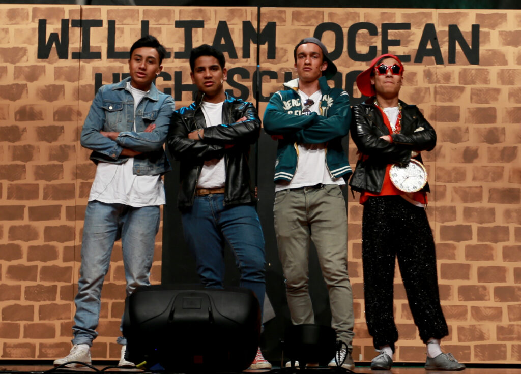 The coolest cats in school at William Ocean High (L-R): Anthony Tamakehu, Tua Levi, Jonas Tamihana and James Robertson. PHOTO/SUZANNE OLIVER