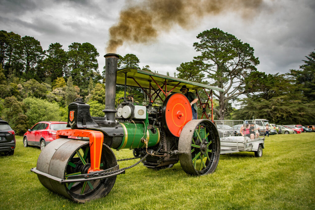 1920 steam roller, owed by the Masterton District Council, driven by Alec Birch. PHOTO/JADE CVETKOV