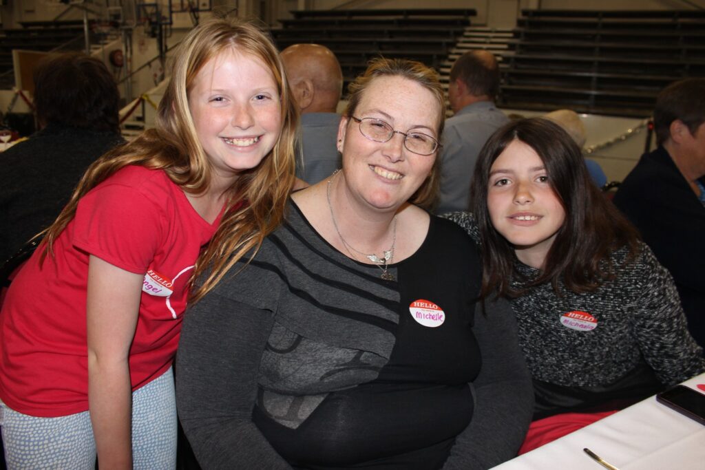 Michelle Norman (middle), with two of her daughters Angel, left, and Michaela. PHOTO/EMILY NORMAN