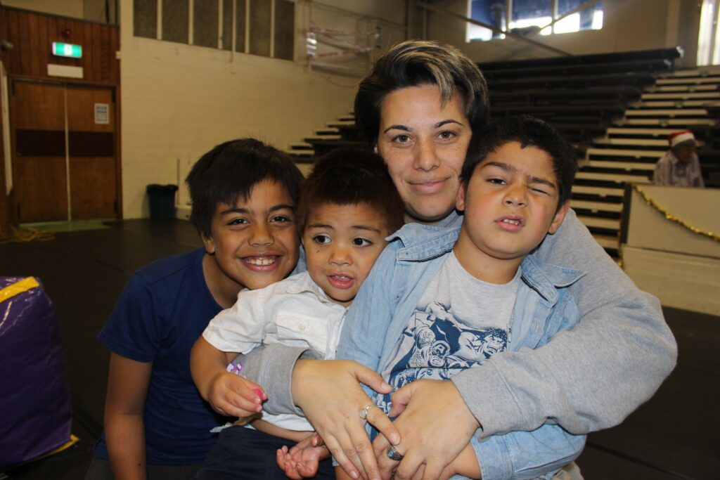 Abinadi, Sam, Kathy, and Zenos Hapi from Masterton came to hear the choir sing. PHOTO/EMILY NORMAN