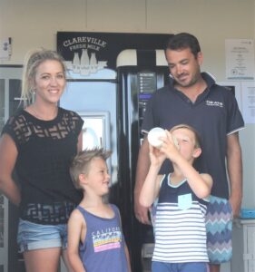 The Smith family: Renee and David with their sons Franky, 5, and Billy, 8.