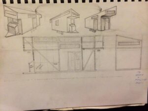 Matt's tiny house sketch. PHOTO/SUPPLIED