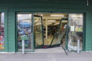 Keinzley Agvet in Carterton was ram raided yesterday morning. PHOTO/EMILY NORMAN