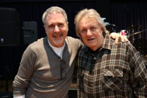 Head of jazz at The New Zealand School of Music, Lance Philip (left), and tutor Rodger Fox. PHOTO/HAYLEY GASTMEIER