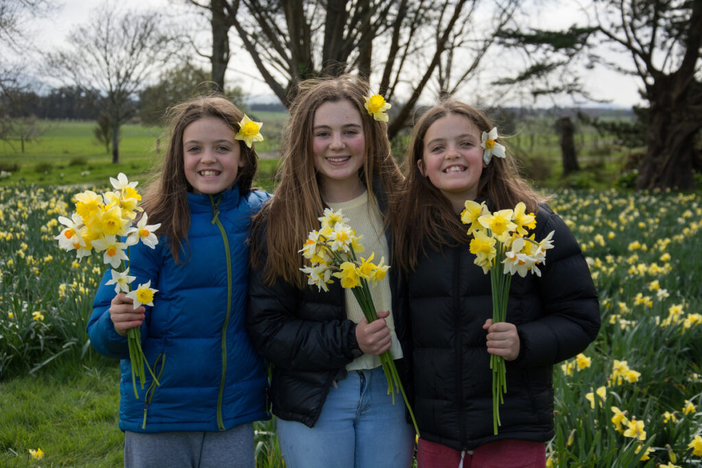 Hannah Yardley, 12, Jemma Piper, 13, and Georgina Yardley, 12, from Wellington. PHOTO/JADE CVETKOV