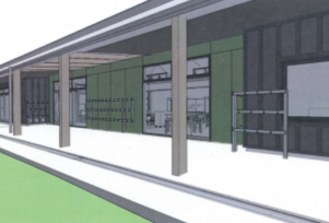 Another viewpoint of the design for the new classrooms. IMAGE/SUPPLIED