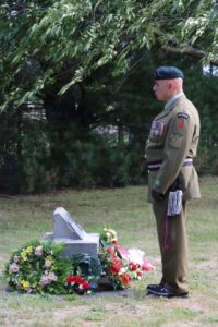 Warrant Officer Class 1 Pete Albrett, of Masterton, takes a quiet moment at the Japanese Memorial. PHOTO/HAYLEY GASTMEIER