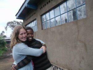 Kim Aperloo with her friend Alysse at an orphanage on a previous trip. PHOTO/SUPPLIED