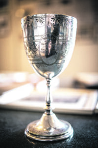 The cup won by Mataikona in 1905. 