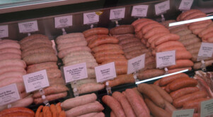 The large sausage selection available at Homegrown Butchery. PHOTO/MARLEE PARTRIDGE. 