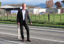 Contractors copping barrier road rage RCNZ chief executive Andrew Olsen, who is also a Wairarapa resident, at the median barriers south of Masterton. PHOTO/SUPPLIED