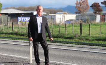 Contractors copping barrier road rage RCNZ chief executive Andrew Olsen, who is also a Wairarapa resident, at the median barriers south of Masterton. PHOTO/SUPPLIED